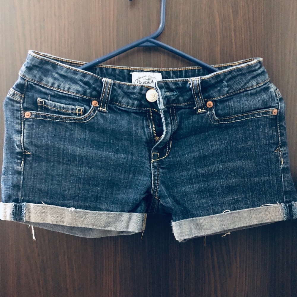 Dark Blue Denim Shorts